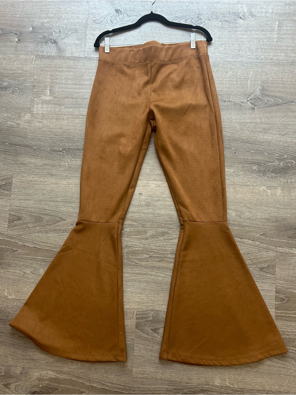 Rock & Roll Cowgirl Camel Brown Flared Bell-Bottom Jeans